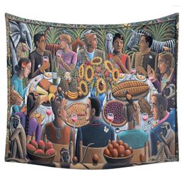 Tapestries A Liar Hall Posters Group Of People Sat At Dinner Table Talking Pattern Tapestry For Living Room Bedroom Decor