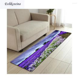 Carpets Lavender Land Water Absorption Bath Mat Door Floor Tapetes Para Casa Sala Carpet For Toliet Non Slip Alfombra Bano