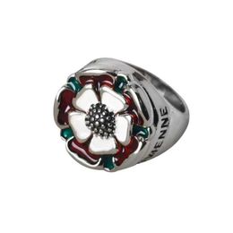 Designer Westwoods Drip Glue Colored Glazed Tudor Rose Petal Ring for Men and Womens Light Luxury Flower Nail 1YL0
