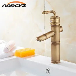 Bathroom Sink Faucets Modern Design Bamboo Antique Brass Faucet Fshion Basin Mixer Vintage XT930