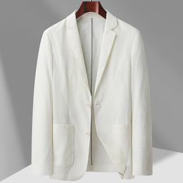 Summer Thin Suit Mens Coat Single Leisure Highgrade Sense of Light Luxury Small Jacket West Sunprotective Clothing 240430