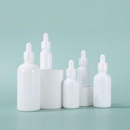 Luxury Empty White Pipette Glass Dropper Bottles 10ML 20ML 30ML 50ML 100ML E Liquid Bottles Wholesale Fwcji Mavvm