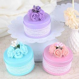 Gift Wrap 10pcs Wedding Iron Candy Box Creative Circular Tin Holder Engagement Party Pacaking Supplies Boxes For Gifts