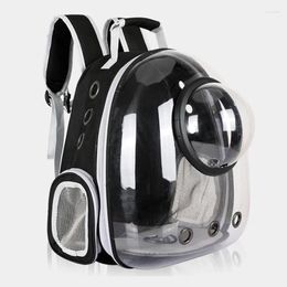 Cat Carriers Pet Carrying Supplies Breathable And Transparent Cats Backpack Big Space Oxford Cloth Dog Bag Zipper Side Door For Puppy