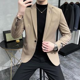 Men's Suits 2024 Brand Mens Casual Blazers Autumn Spring Fashion Slim Suit Jacket Men Blazer Masculino Clothing Vetement Homme Plus Size 4XL