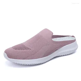 Casual Shoes Mesh Slip-On Sneakers Women Summer Slippers Lightweight Big Size 42 Breathable Zapatos De Mujer