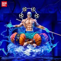 Action Toy Figures One Piece Figures Enel Action Figure Double Head Statue Anime PVC Figurine Model Collection Doll Ornaments Toys Gifts Y240514