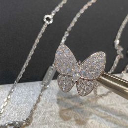 Designer Necklace Vanca Luxury Gold Chain v Gold Full Diamond Butterfly with High Quality Rose Gold Inlaid Diamond Breaking Butterfly Butterfly Collar Chain BWUQ