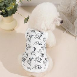 Dog Apparel Cat Bear Pattern Clothes Spring Puppy Costume Cute Pet Vest Summer Sleeveless Printed Shirt For Pug Chihuahua