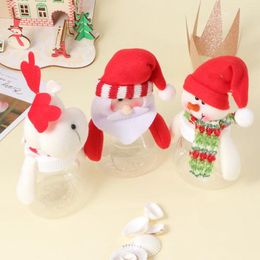 Storage Bottles 3Pcs Christmas Candy Jars Clear With Lids Themed Winter Holiday Cookie Jar Box Container For