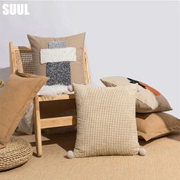 Pillow Tassels Case Living Room Decoration Couch S Embroid Pillowcase 30X50cm/45x45cm