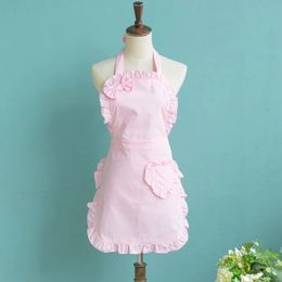 Woman Kitchen Apron Waterproof Cotton Pink Aprons For Sellers Waiters cuisine novel kitchen accessories 240429