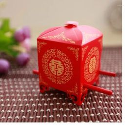 Gift Wrap 500pcs Creative Red Bridal Sedan Chair Wedding Candy Box Chinese Retro Favour Free Ship