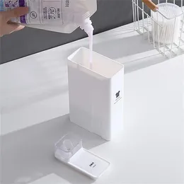 Liquid Soap Dispenser Non- Toxic Tasteless Laundry Powder Bottle White Multifunctional Storage Cleaning Accessories Not Easy Deform Damage