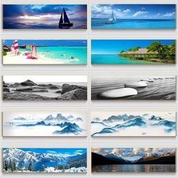 Modern Landscape Posters for Home Decor, Beach Sea Decor, Snow Mountain Pictures, Canvas Prints, Wall Art for Living Room, Bedside Paintings Unframed