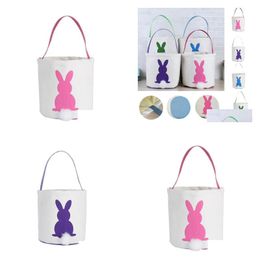 Boxes Storage 2021 Burlap Easter Bunny Baskets Diy Rabbit Bags Bag Jute Ears Basket Gift Put Eggs Drop Delivery Baby Kids Maternity Nu Otp5E
