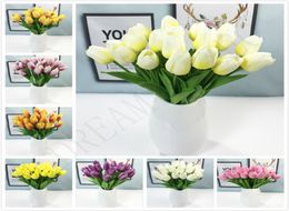 Latex Tulips Artificial PU Flower bouquet Real touch flowers Wedding For Home decoration Wedding Decorative Flowers9838657