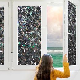 Window Stickers Reflective Film Black Opaque Glass Summer Laser Thermal Insulation Sticker AntiPeeping Frosted