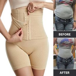 Waist Tummy Shaper New Women Firm Tummy Control with Hook Butt Lifter Shapewear Panties High Waist Trainer Body Shaper Shorts Female Slimming fajas T240513