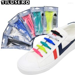 Shoe Parts 14pcs/set No TIE Lacing System Silicone Shoelace Elastic Shoelaces For Adults/Kids Running Shoes Accessories Z006