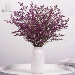 Decorative Flowers 100g Eternal Limonium Lover Grass Preserved Dried For Living Room Decoration Pampas Bouquet Valentine's Wedding Decor