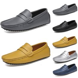 GAI casual shoes for men low white black deep grey silvers dark blue yellow flat sole mens outdoor shoes