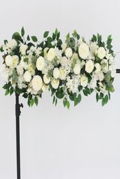 50100CM DIY Wedding Flower Wall Arrangement Supplies Silk Peonies Rose Artificial Floral Row Decor Marriage Iron Arch Backdrop6446835