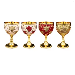 Mugs 30ml Mini Goblet Vintage Alloy Wine Cup Shatterproof Sturdy Medieval Style