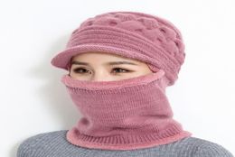 BINGYUANHAOXUAN 2018 New Winter Knitted Hat Women Balaclava Mask Warm Thick Skullies Beanies Female Outdoor Ski Cap D181106011511955