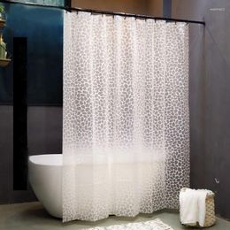 Shower Curtains Bathroom Curtain Waterproof Mildew Proof PEVA Bath Translucent Environmental Toilet Door With Hooks