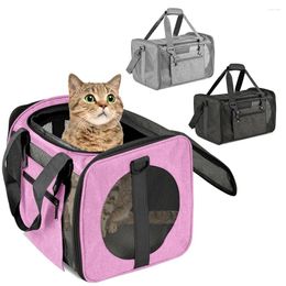 Cat Carriers Portable Carrier Bag Breathable Mesh Foldable Single Shoulder Bags Outdoor Travel Kitten Pet For Cats Transport