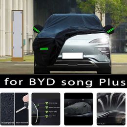 Car Covers Suitable for BYD Song Plus outdoor protection with full car cover snow cover sunshade waterproof dustproof and external car accessories T240509