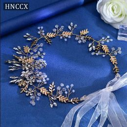 Headpieces HNCCX Handmade Bridal Headband Woman Hair Fashion Accessories Alloy Flower Wedding Tiara Rhinestone Women CP235