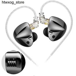 Headphones Earphones KZ D-Fi Adjustable Dual Magnetic Dynamic Coil In-Ear Wired Headset Music HiFi Stage Monitor Live Earplug Music Earphones S24514 S24514