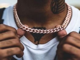 Accessories Necklaces Fashion JewelryNecklace Rock Street Iced Out Hip Hop Chain Bracelet 13mm Miami Cuban Necklace for Men Wholes8493934