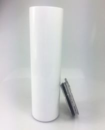 20OZ Sublimation Stainless Steel Skinny Tumblers DIY Tall Skinny Cups Vacuum Insulated Car Tumblers 600ml Coffee Beer Mug Water Bo8551832