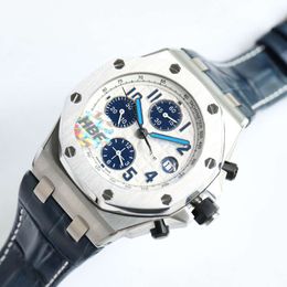 White Alloy AAAAA Watch Ceramics Automatic The APF APS HPF 26238 Factory Movement Time Mechanical 26400 Chronograph Steel Designers Series Men's 3949
