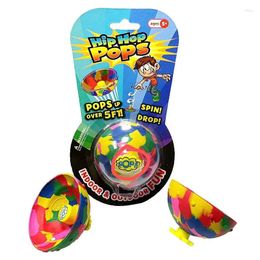 Party Favor Silicone Bouncing Fan Color Bowl Outdoor Children's Stress Relief Elastic Ball Rebound Toy For Gift