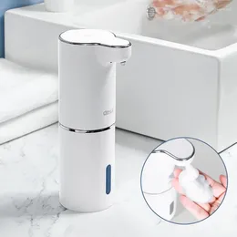 Liquid Soap Dispenser Automatic Foam Dispensers Bathroom Smart Washing Hand Machine With USB Charging White ABS Material Accessories