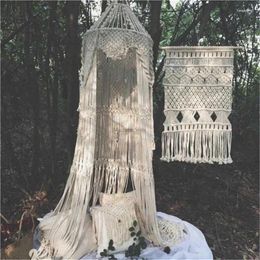 Tapestries Macrame Tapestry Tent Wedding TapestryHand-woven Bohemian Girl Heart Hanging Bed Curtain Room Decoration