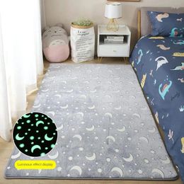 Carpets Nightlight Bedroom Bedside Carpet Cute Glowing Star Moon Cloud Living Room Sofa Tatami Float Window Mat Children's Gift