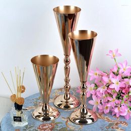 Vases Elegant Metal Flower Vase Candlestick Holder With Candelabra Wedding Centerpiece And Christmas Decoration
