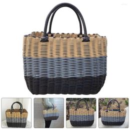 Storage Bottles Tabletop Basket Seagrass Kitchen Weaving Container Baskets Woven Living Room Organising