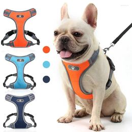 Dog Collars Reflective Pet Harness Large Dogs Durable Harnesses Big Breathable Mesh Vest For Labrador Pitbull Husky Training Walking