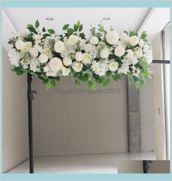 Decorative Flowers Wreaths Flone Artificial Fake Row Wedding Arch Floral Decoration Stage Backdro1072761