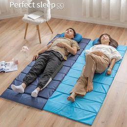 190cm Nap Mat Lunch Break Foldable Sleep Reinforced Support Camping Pad Waterproof Mattresses Home Office Furniture Bed 240430