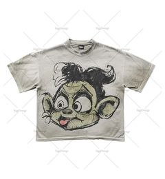 Summer Classic Cartoon Avatar Printed T-shirt Tops Men Y2k Trendy Brand Retro Loose Casual Oversized Short-sleeved Women 240506