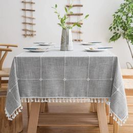 Table Cloth Rustic Tablecloth Cotton Linen Splashproof Tablecloths Burlap Cloths For Kitchen Dining Buffet Rectangle Tables