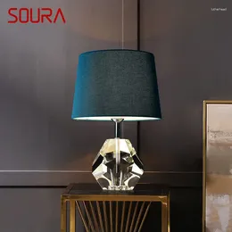 Table Lamps SOURA Modern Dimming Lamp LED Crystal Creative Luxury Desk Lights For Home Living Room Bedroom Bedside Decor