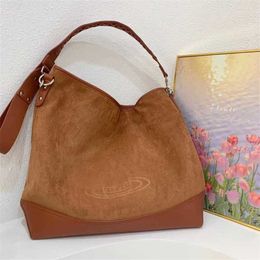 Hot designer bag brown luxury crossbody bags woman suede designer tote handbag Lady Vintage Large Bucket bags Purse 230602